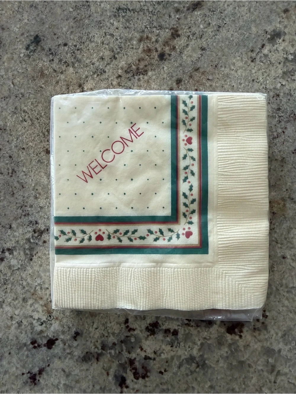 Vtg NIP Hallmark 16ct Beverage Napkins Floral & Nature Polka Dot Square USA Made